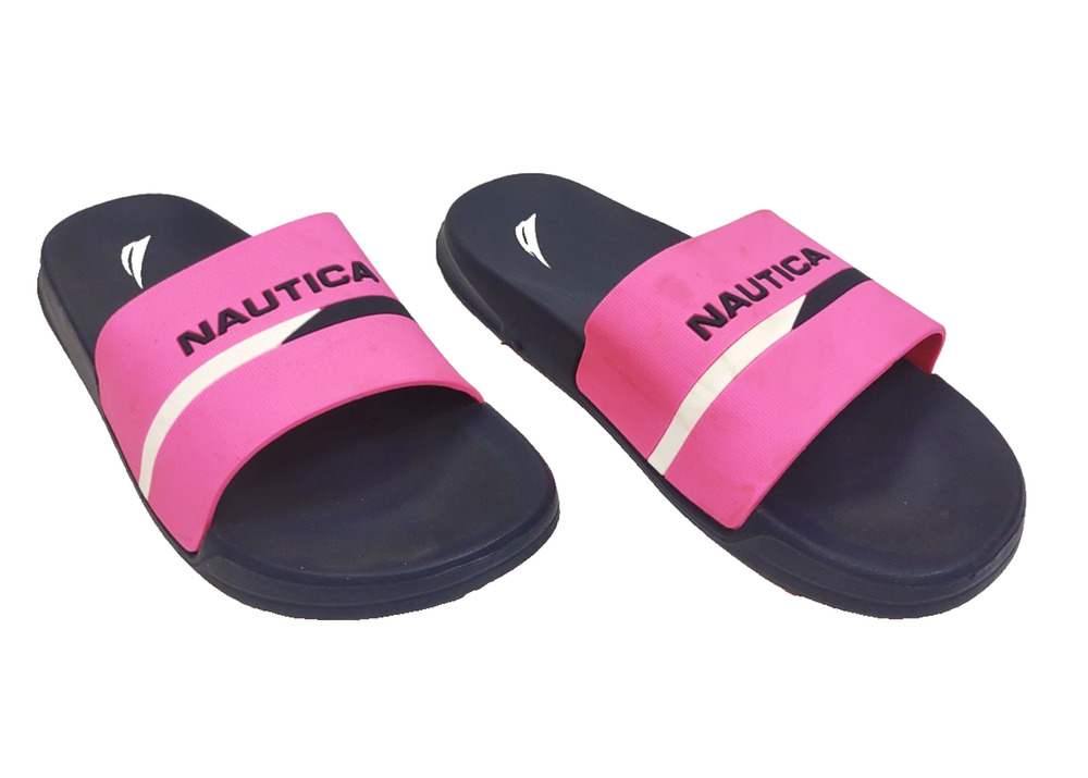 Nautica Kids Girls Slip On Sandal Beach Slide Youth Sz 5 Pink Stono 2 Comfort